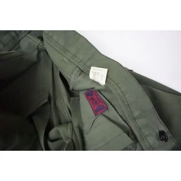 Isaia Napoli Cashmere Blend Olive Green Comfort Project Pants Sz 52 Brand New